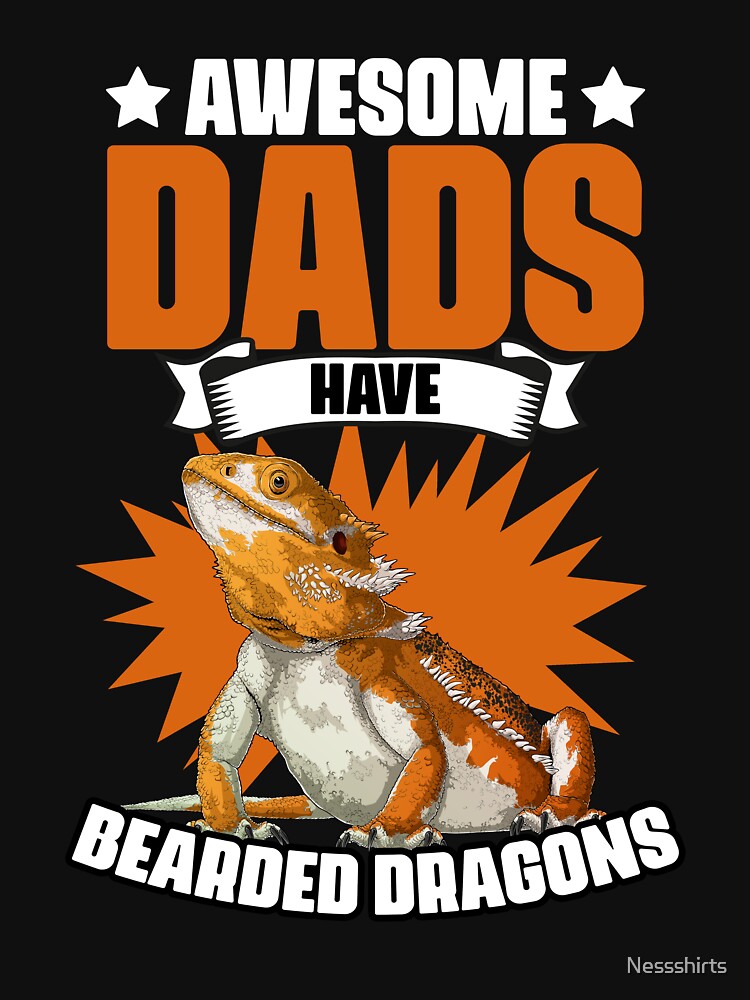 Awesome Dads Have Beards Funny Bearded Dragon Humor Lover by Nessshirts T-Shirts, Hoodie, Sweatshirt (Image 3)