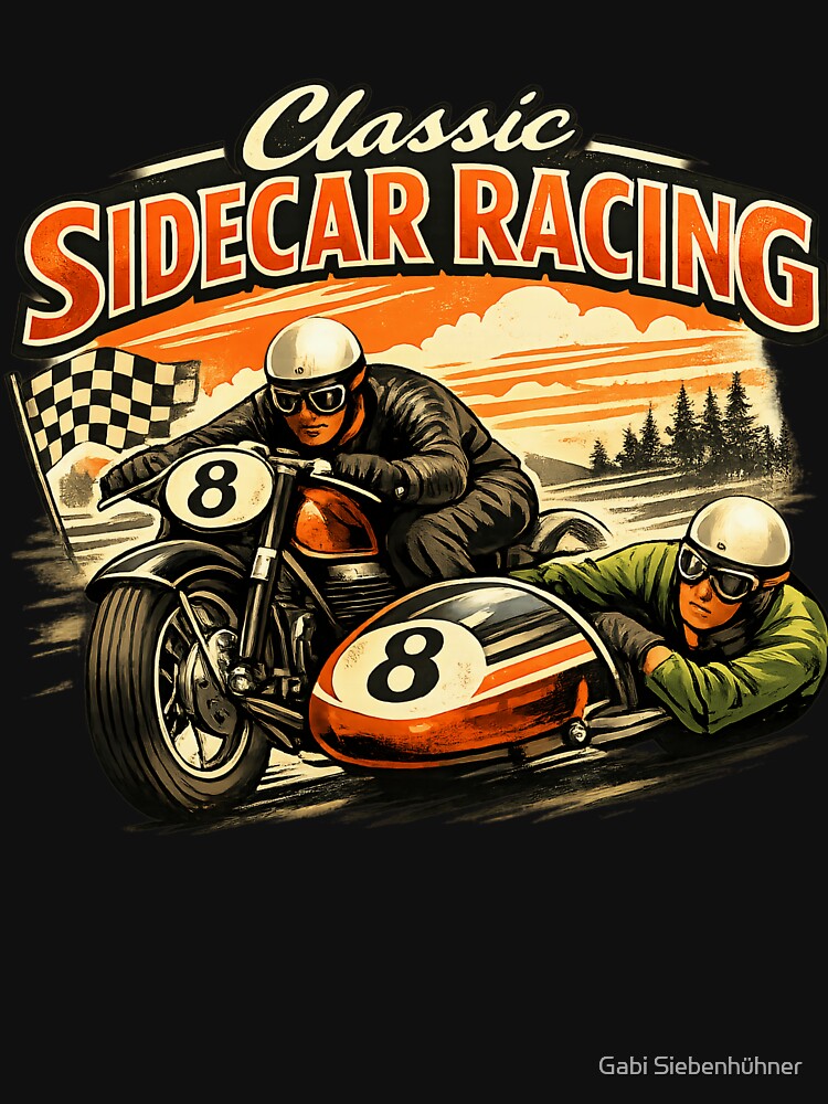 Vintage Classic Sidecar Racing by Gabi Siebenhühner T-Shirts, Hoodie, Sweatshirt | BlankRebels.com (Image 3)