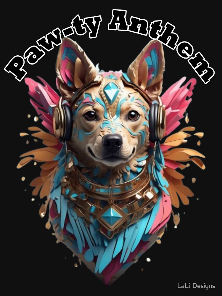 "Paw-ty Anthem" - Colorful Dog Festival Design by LaLi Designs by LaLi-Designs T-Shirts, Hoodie, Sweatshirt (Image 3)