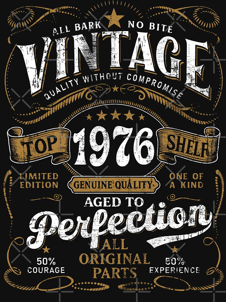 1976 Birthday Aged To Perfection 50th Bday by Y-Vibes T-Shirts, Hoodie, Sweatshirt | BlankRebels.com (Image 3)