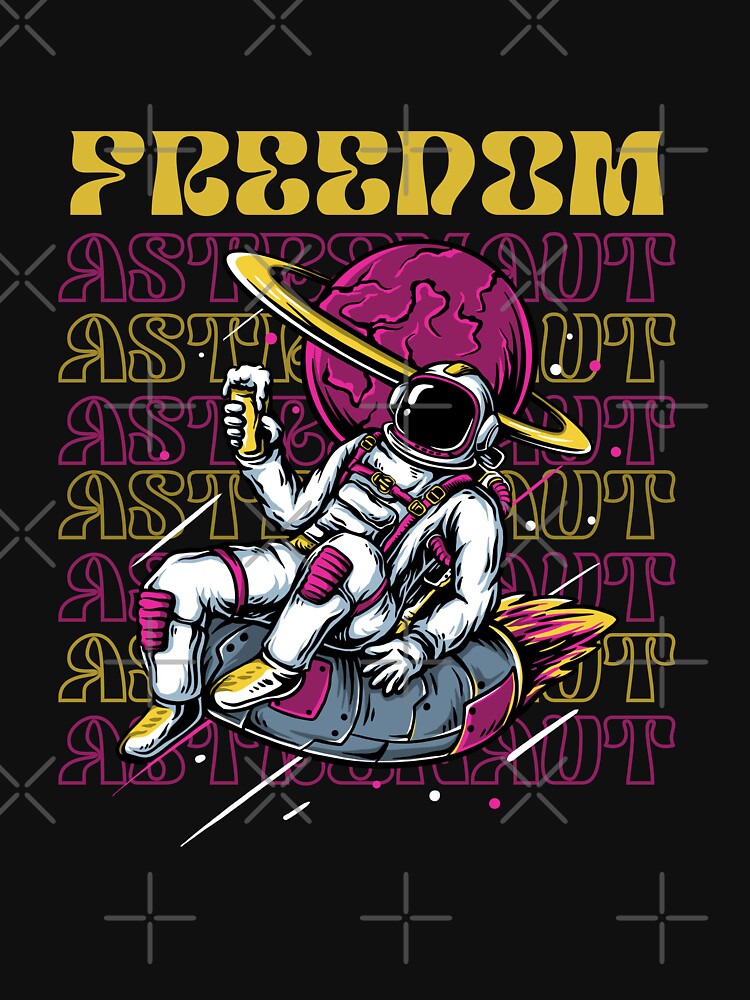 Free Astronaut Floating in Space – Dream & Freedom Design by GAMAPLUS T-Shirts, Hoodie, Sweatshirt (Image 3)