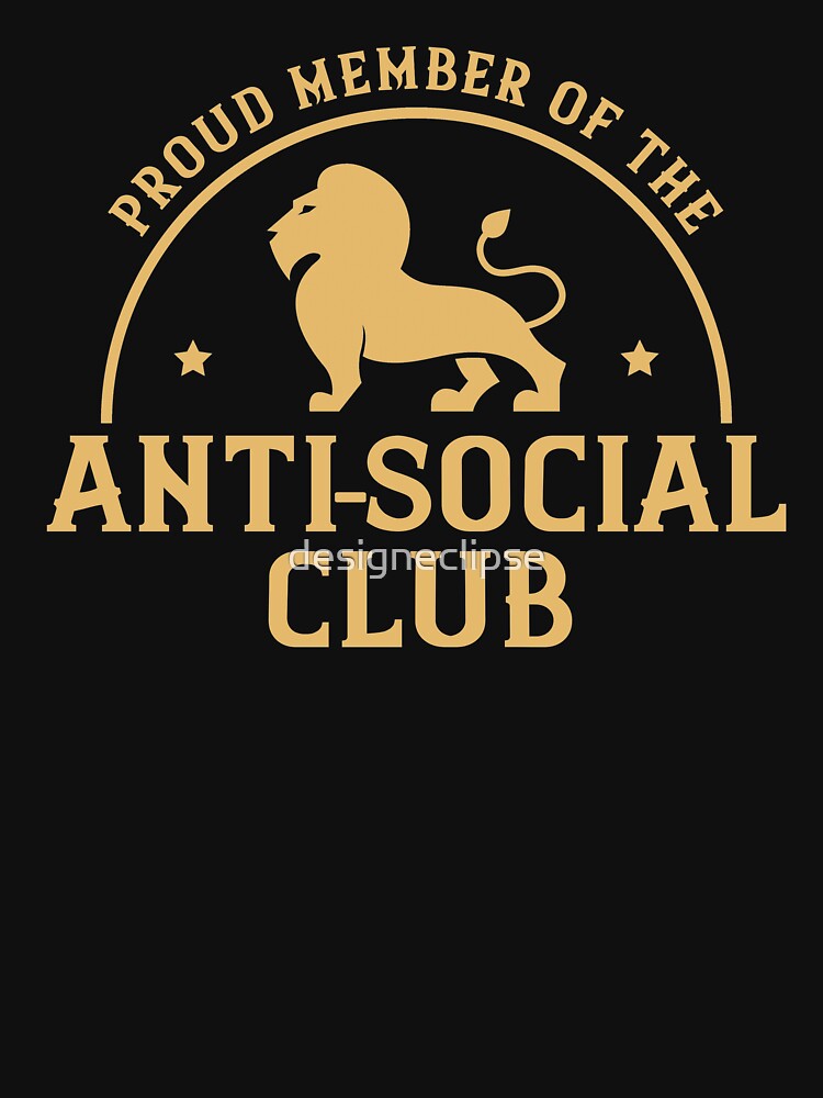 Introvert Anti-Social Club by designeclipse T-Shirts, Hoodie, Sweatshirt | BlankRebels.com (Image 3)