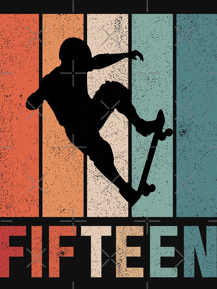15th Birthday Skateboard Retro 15 Years Old by RetroStyle247 T-Shirts, Hoodie, Sweatshirt | BlankRebels.com (Image 3)