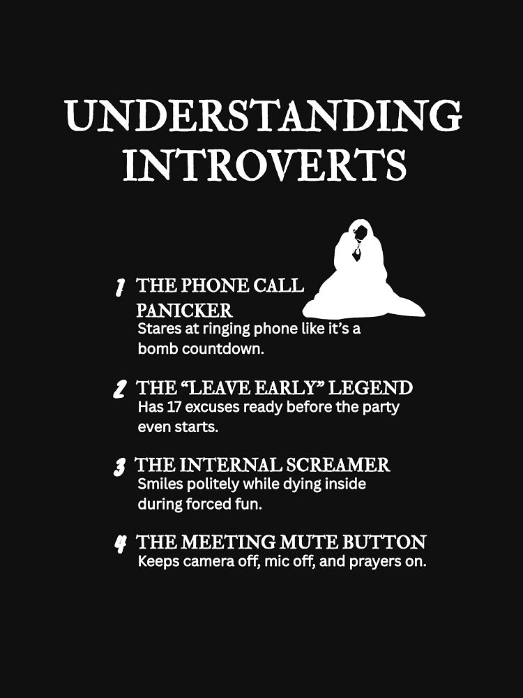 UNDERSTANDING INTROVERTS – Funny Relatable Definitions by PsyFlow35 T-Shirts, Hoodie, Sweatshirt | BlankRebels.com (Image 3)