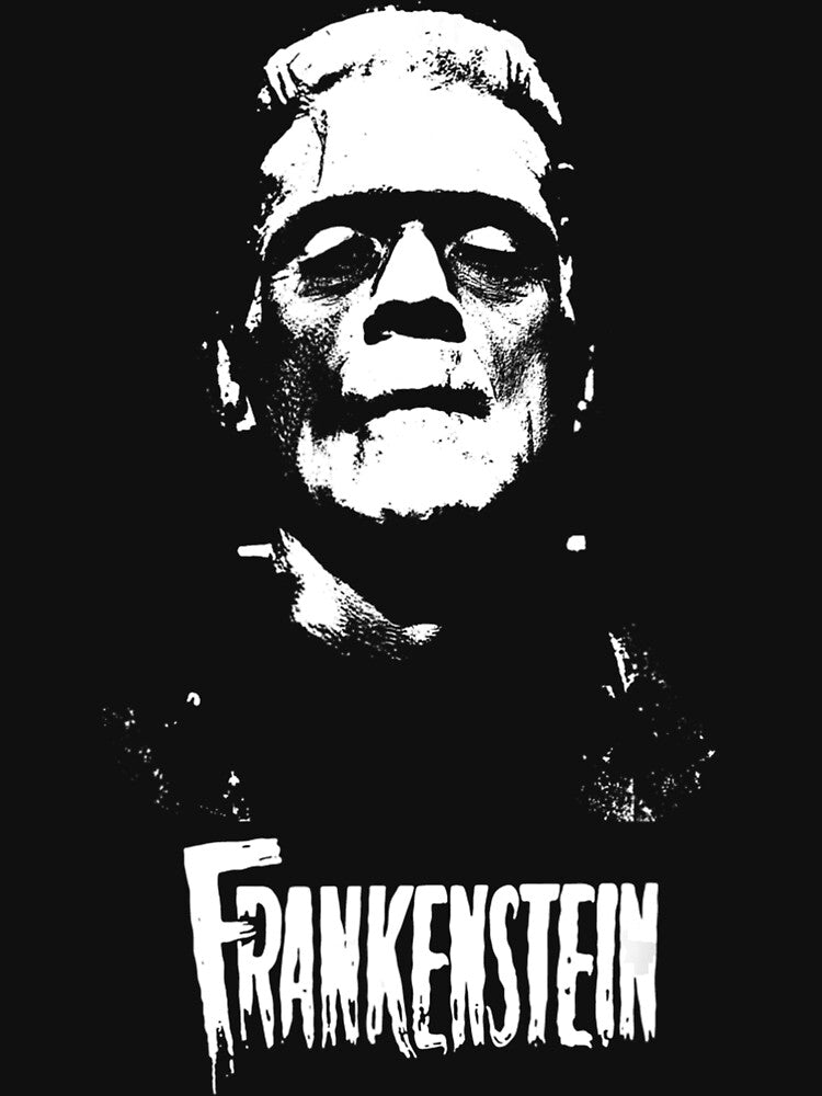 Frankenstein Monster Classic Horror Flick T-Shirt White T-Shirt by ebonyvve8mattie Hoodie, Sweatshirt (Image 3)