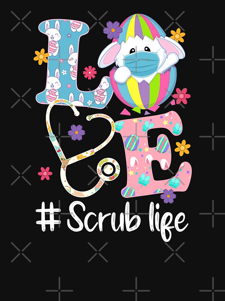 Stethoscope Scrub Life Nurse Bunny Easter Day by GardNewerd T-Shirts, Hoodie, Sweatshirt | BlankRebels.com (Image 3)