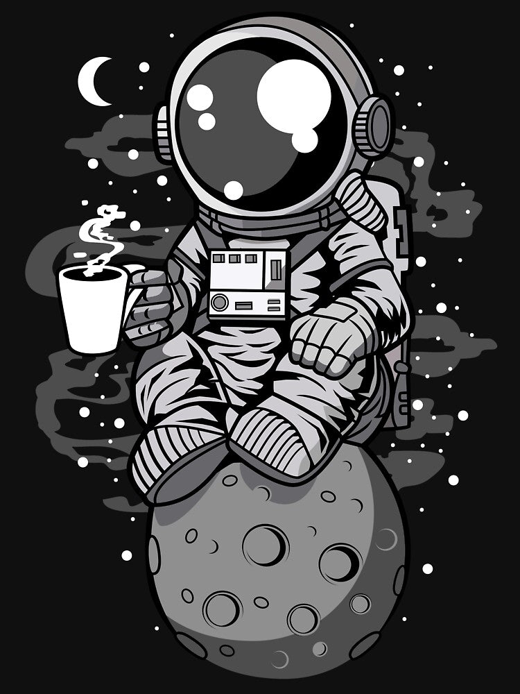 Astronaut Coffee - Funny Outer Space Lovers by Desteroids T-Shirts, Hoodie, Sweatshirt | BlankRebels.com (Image 3)