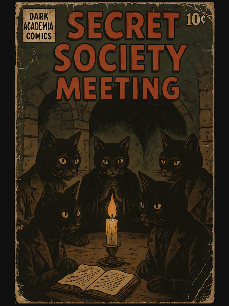 Dark Academia Aesthetic: Secret Society Meeting by bapupa T-Shirts, Hoodie, Sweatshirt | BlankRebels.com (Image 3)