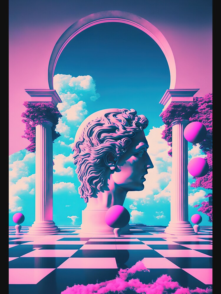 Dreams of Antique Grandeur: A Vaporwave Exploration of Beauty by Mullet Monkey T-Shirts, Hoodie, Sweatshirt (Image 3)