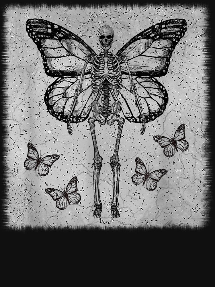 Skeleton Fairy Grunge Fairycore Aesthetic Goth Gothic by ErnestHParker T-Shirts, Hoodie, Sweatshirt (Image 3)