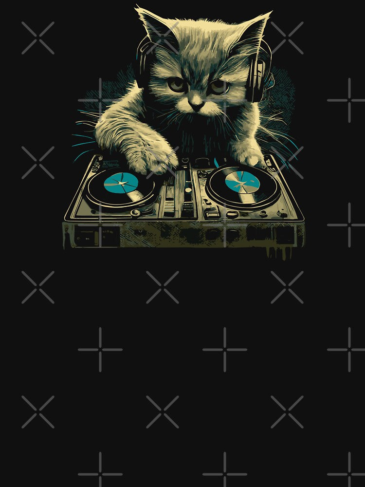 Cat DJ - Blue Kitty - DJ Cat - Deadmau5 - Deadmouse by IfDesignGroup T-Shirts, Hoodie, Sweatshirt | BlankRebels.com (Image 3)