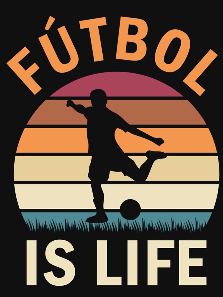 Fútbol Is Life Football and Soccer Lover Vintage Retro Sunset Essential by ElgaAmato