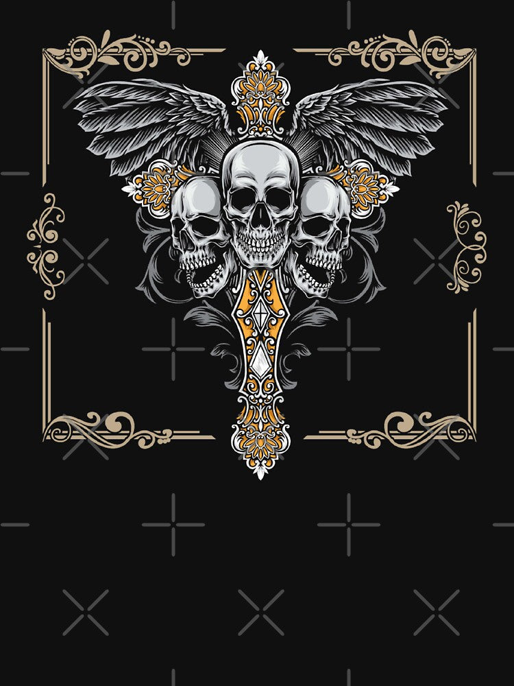 Dark Angel Gothic Skull Cross by darknessjeff86 T-Shirts, Hoodie, Sweatshirt | BlankRebels.com (Image 3)