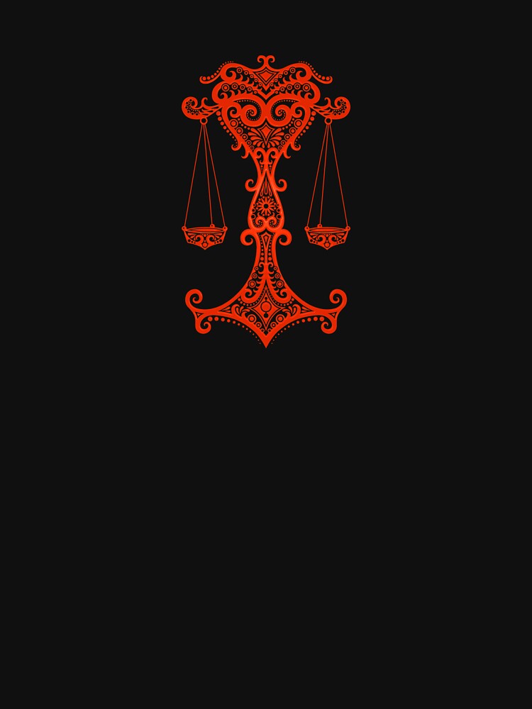 Red Libra Zodiac Sign in the Stars by JeffBartels T-Shirts, Hoodie, Sweatshirt | BlankRebels.com (Image 3)