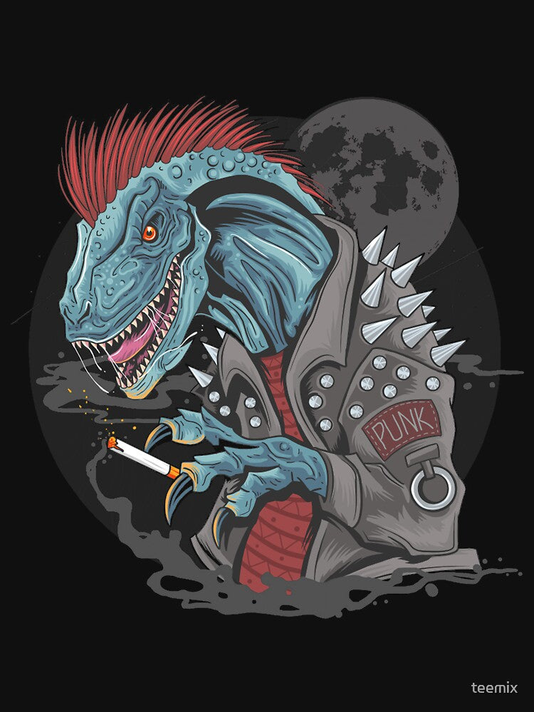 Dinosaur Punk Raptor t-rex element vector by teemix T-Shirts, Hoodie, Sweatshirt | BlankRebels.com (Image 3)