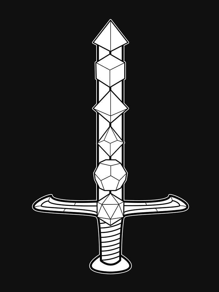 RPG Dice Design Sticker Shirt by NateFellhauer Hoodie, Sweatshirt | BlankRebels.com (Image 3)