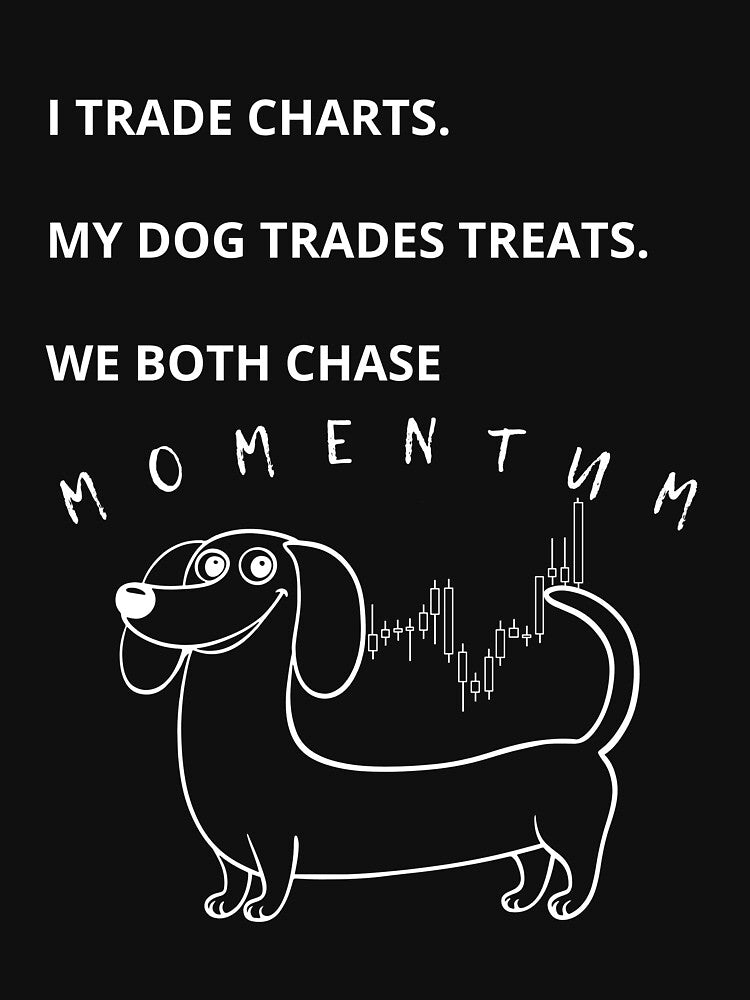 I Trade Charts My Dog Trades Treats – Funny Trader & Dog Lover Quote by Kovrika T-Shirts, Hoodie, Sweatshirt (Image 3)