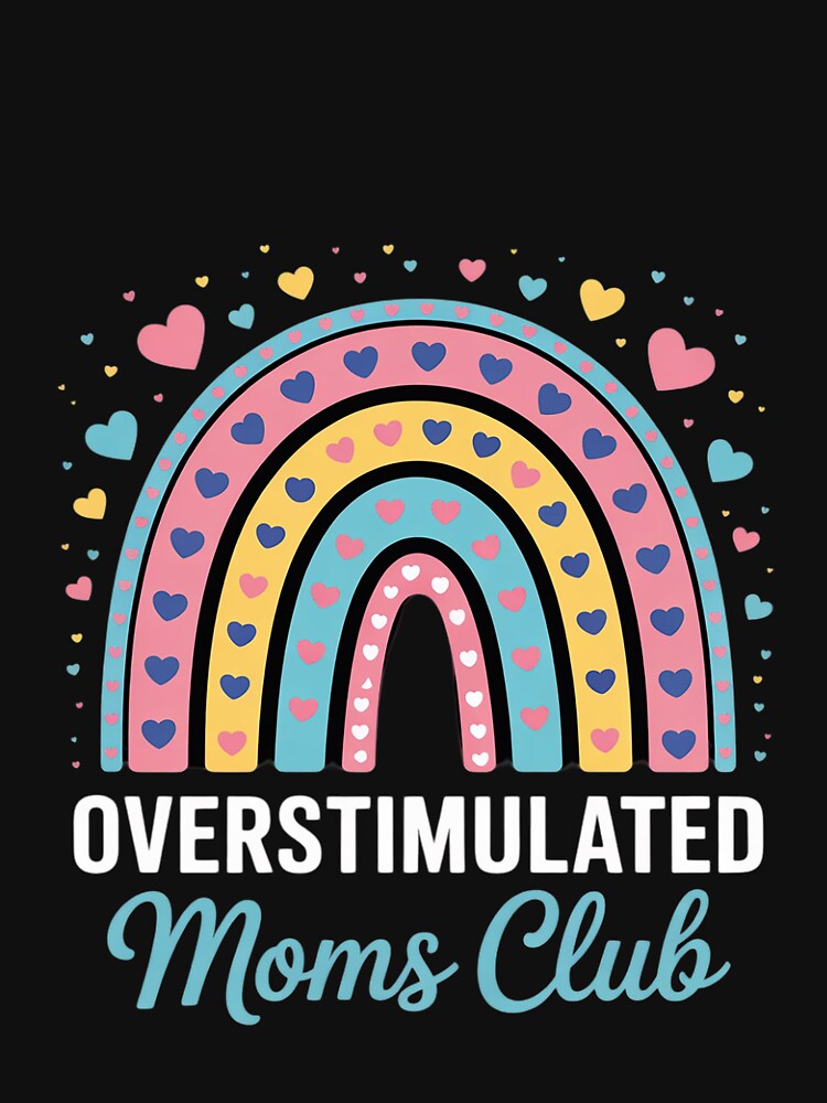 Overstimulated Moms Club Motherhood Trendy Mom Groovy 0 by FadeOfThrone T-Shirts, Hoodie, Sweatshirt (Image 3)