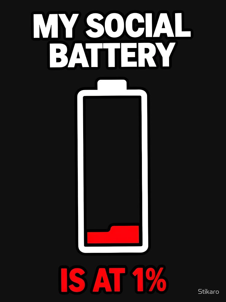 My Social Battery Is At 1% by Stikaro T-Shirts, Hoodie, Sweatshirt | BlankRebels.com (Image 3)