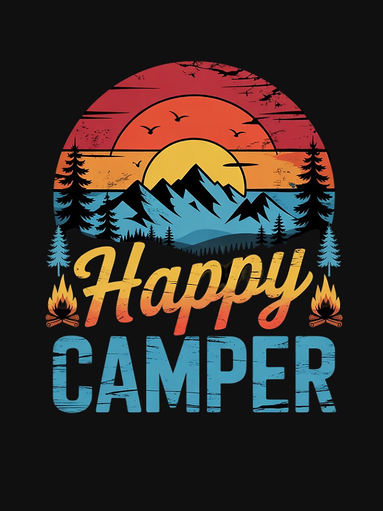 Happy Camper Vintage Funny Matching Camping Crew by VerseFarm T-Shirts, Hoodie, Sweatshirt | BlankRebels.com (Image 3)
