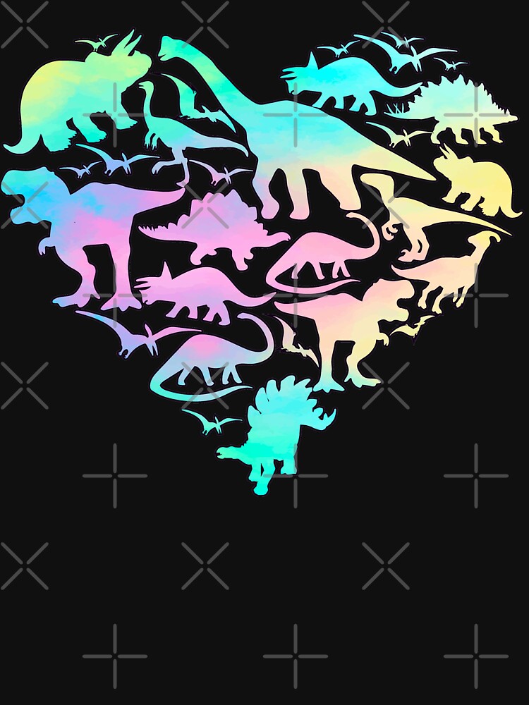 Dinosaur Lover Heart by PrettyPittie Shop T-Shirts, Hoodie, Sweatshirt | BlankRebels.com (Image 3)