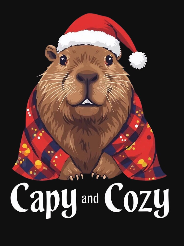Capy and Cozy – Chill Chrismas Capybara Relaxing Design by Two bro's shop T-Shirts, Hoodie, Sweatshirt (Image 3)