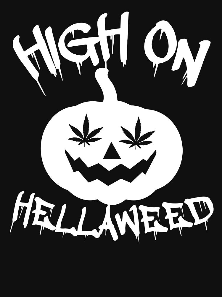 High On Hellaweed Weed Cannabis Fan Funny Halloween by DNW-art T-Shirts, Hoodie, Sweatshirt | BlankRebels.com (Image 3)