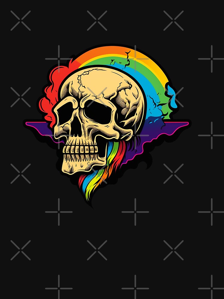 Heavy Metal Skull Rainbow Lightning Bolt Flash Funny Cute T Shirt For Men Women Hoodie Sweatshirt Sticker... (Image 3)