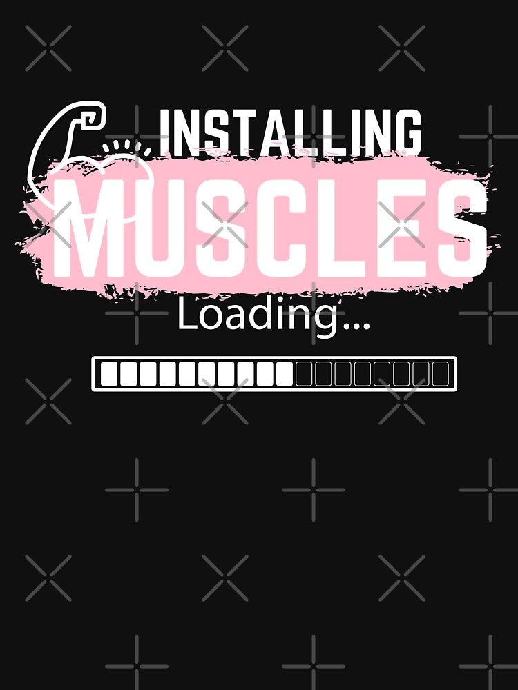Installing Muscles Loading Please Wait Working Out Gym Gift For Husband Brother Dad Him by videogames86... (Image 3)