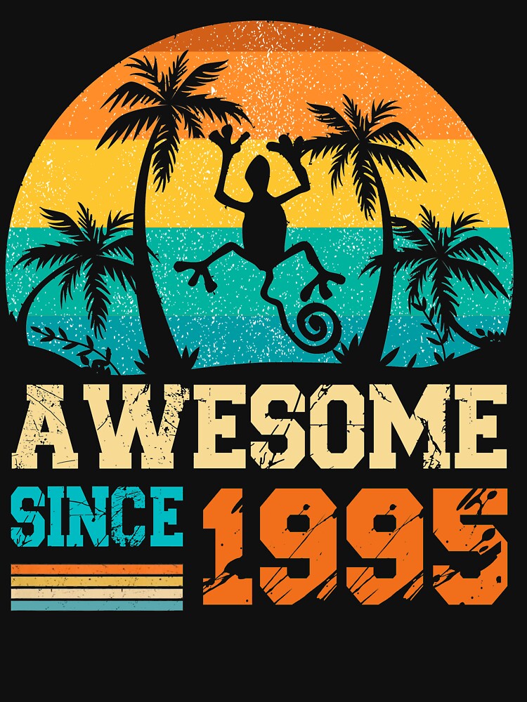 Born In 1995 Vintage Retro Birthday Gift Idea by RetroSunset T-Shirts, Hoodie, Sweatshirt | BlankRebels.com (Image 3)