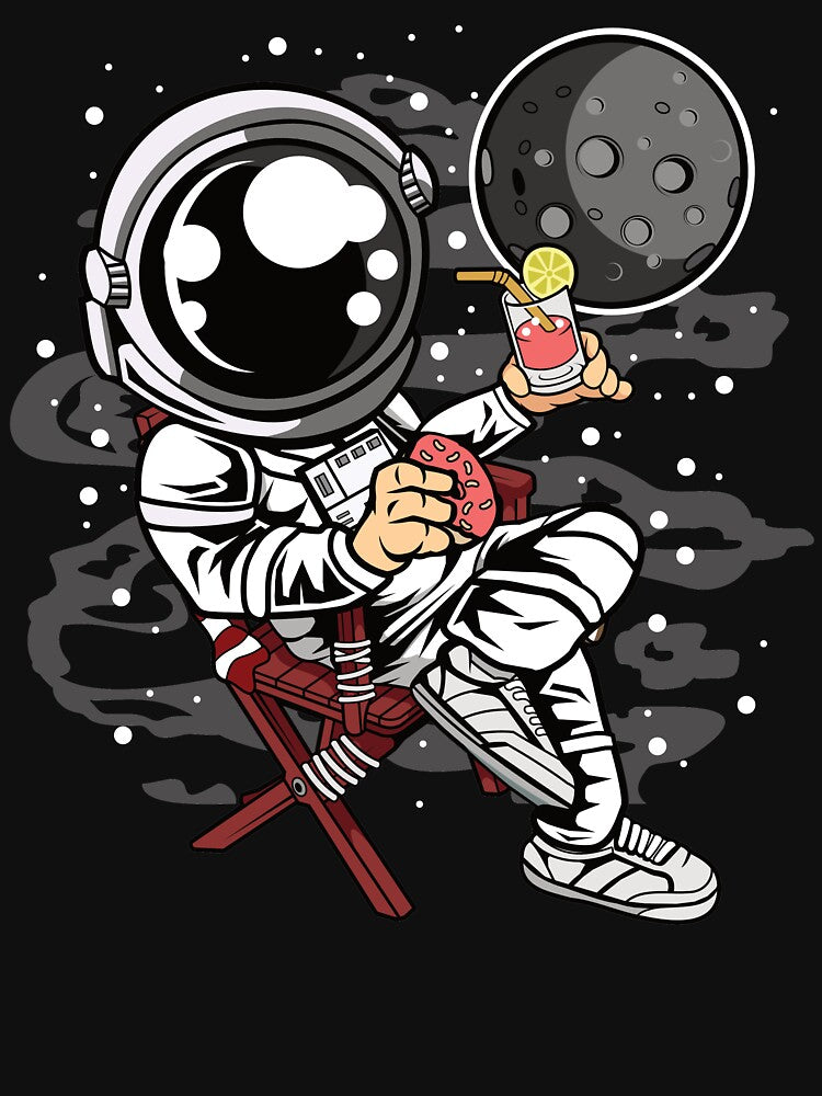 Astronaut Holiday Relaxing - Funny Outer Space Lovers by Desteroids T-Shirts, Hoodie, Sweatshirt | BlankRebels.com (Image 3)