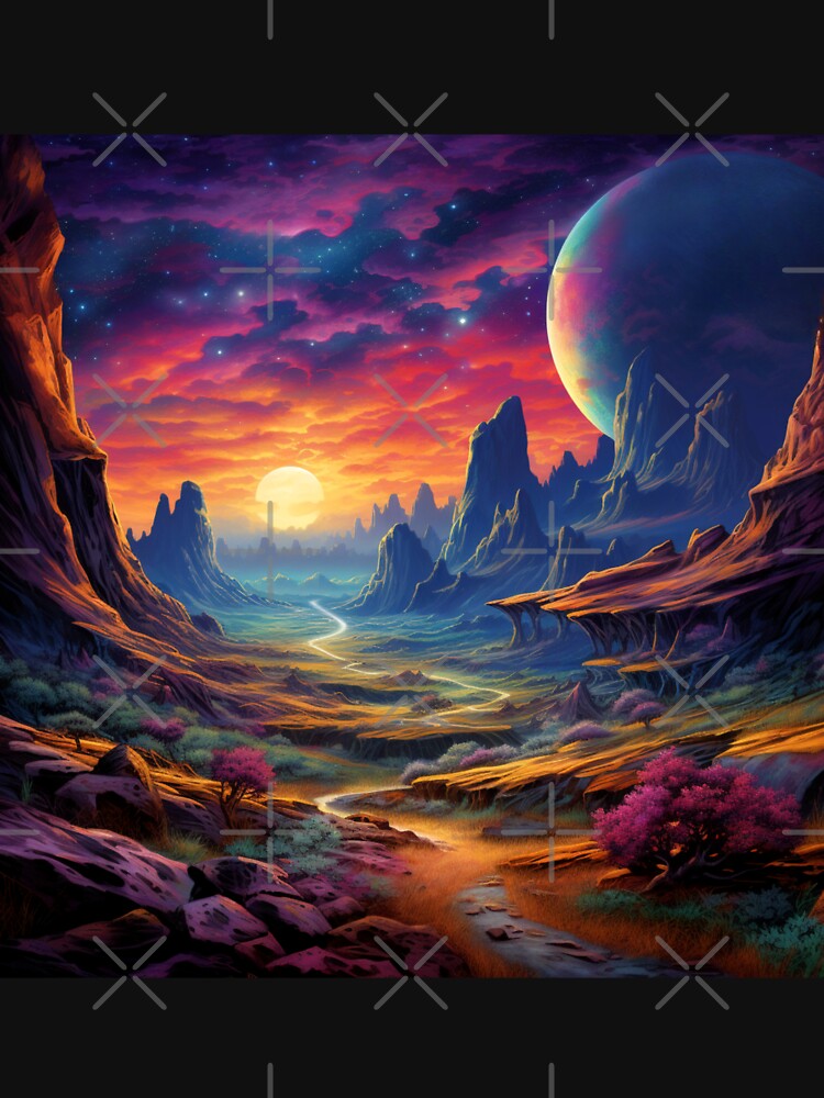Fantasy Landscape Psychedelic Dream World T-Shirts, Hoodie, Sweatshirt