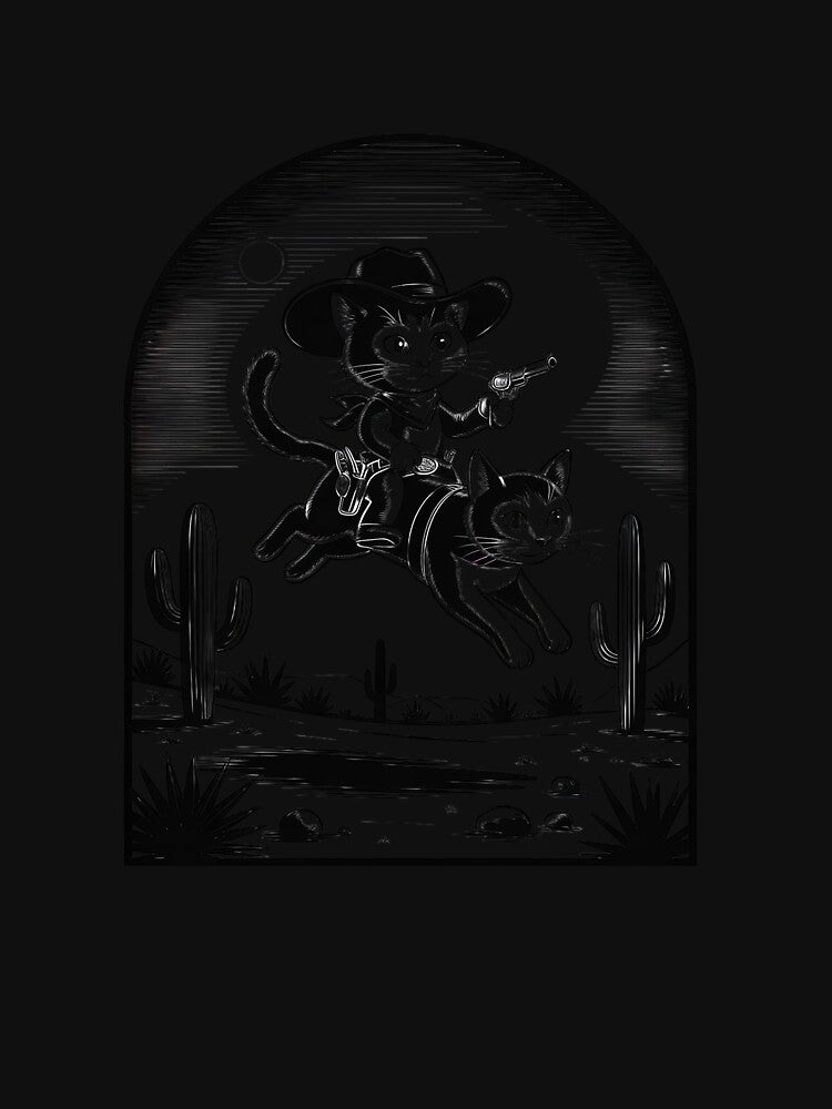 Cowboy Mouse Riding Cat Cute Retro Western Rodeo by HardcoreTour T-Shirts, Hoodie, Sweatshirt | BlankRebels.com (Image 3)