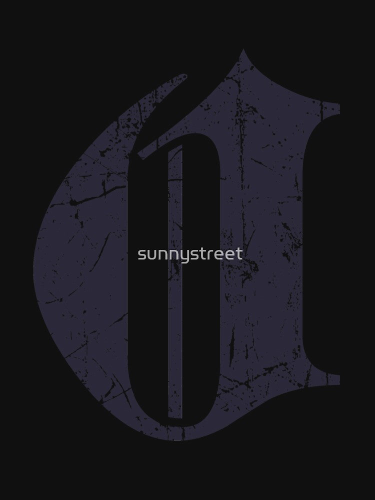 Dark Grunge Monogram Letter "O" Blackletter by SunnyStreet T-Shirts, Hoodie, Sweatshirt | BlankRebels.com (Image 3)