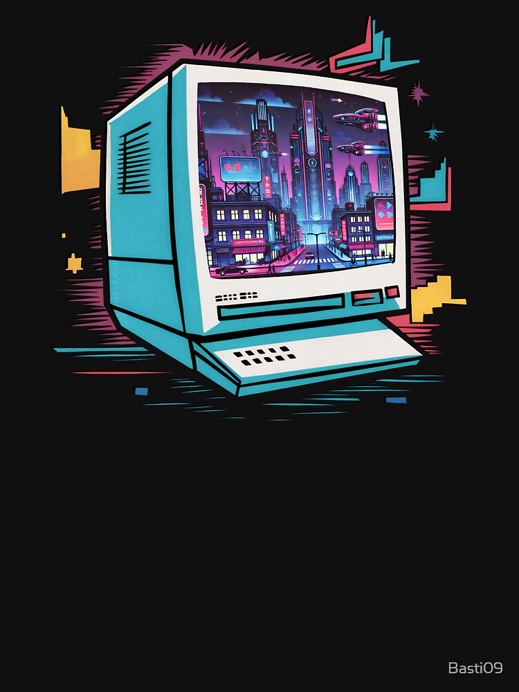 Arcade Gaming Cyberpunk 80s Retro Games by Basti09 T-Shirts, Hoodie, Sweatshirt | BlankRebels.com (Image 3)