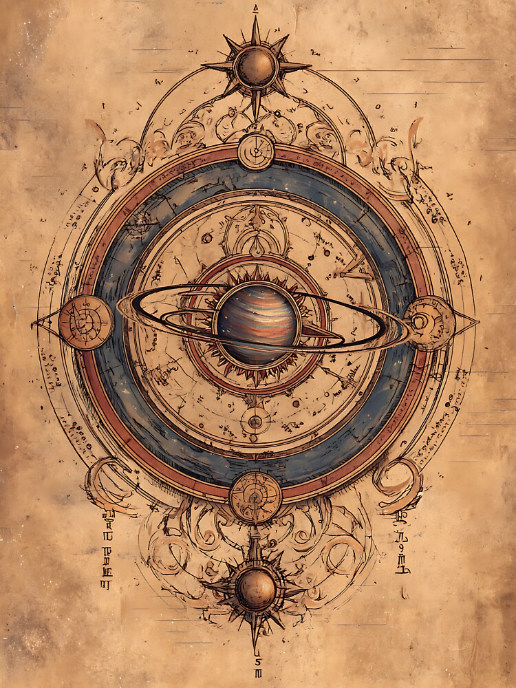 Dark Academia Art: Vintage Antique Astronomical Diagram by bapupa T-Shirts, Hoodie, Sweatshirt | BlankRebels.com (Image 3)