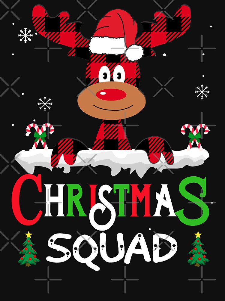 family christmas squad reindeer 2023 shirt , groovy matching christmas crew shirt by ZAIN JAMAL Hoodie, Sweatshirt (Image 3)
