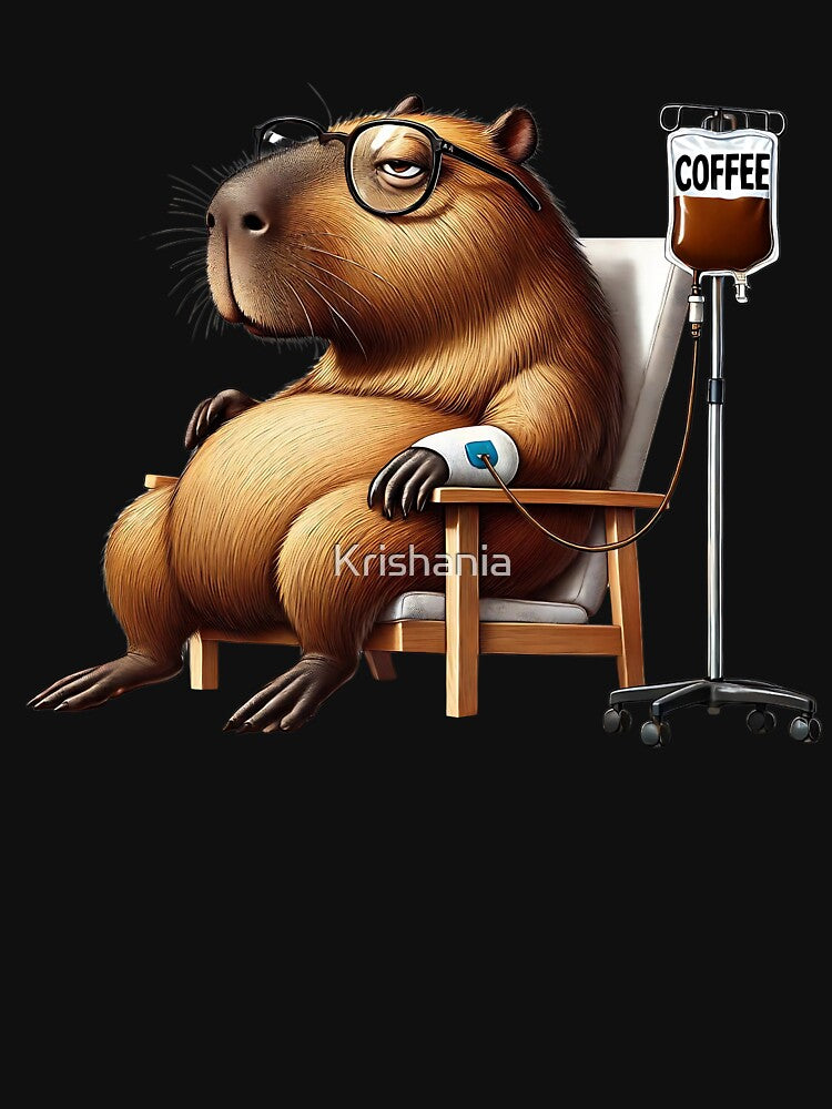 Funny Capybara IV Coffee Drink Animal Lover by Kimberley King Art  King Art T-Shirts, Hoodie, Sweatshirt (Image 3)
