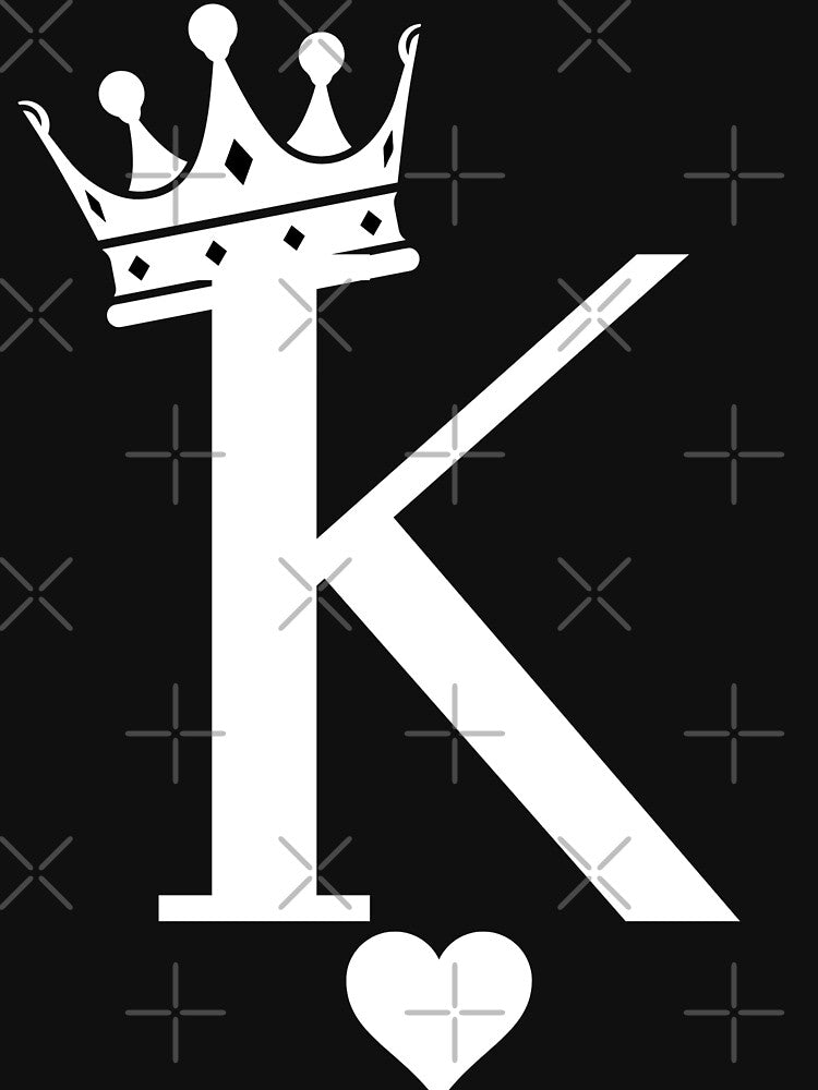 "K" for "king" Love Match Valentine's Day by NF Designs Studio DTF T-Shirts, Hoodie, Sweatshirt | BlankRebels.com (Image 3)