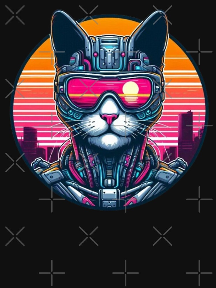 Cyberpunk Cat by CreativeArt1210 T-Shirts, Hoodie, Sweatshirt | BlankRebels.com (Image 3)