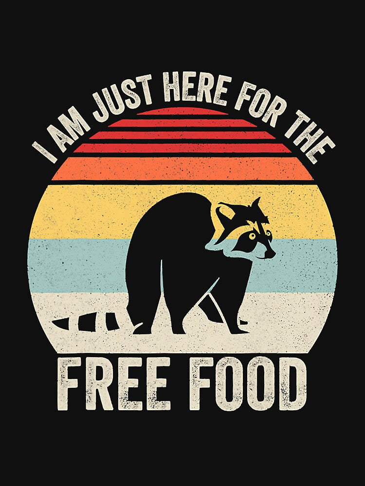 Retro I Am Just Here The Free Food by BundlerVq T-Shirts, Hoodie, Sweatshirt | BlankRebels.com (Image 3)
