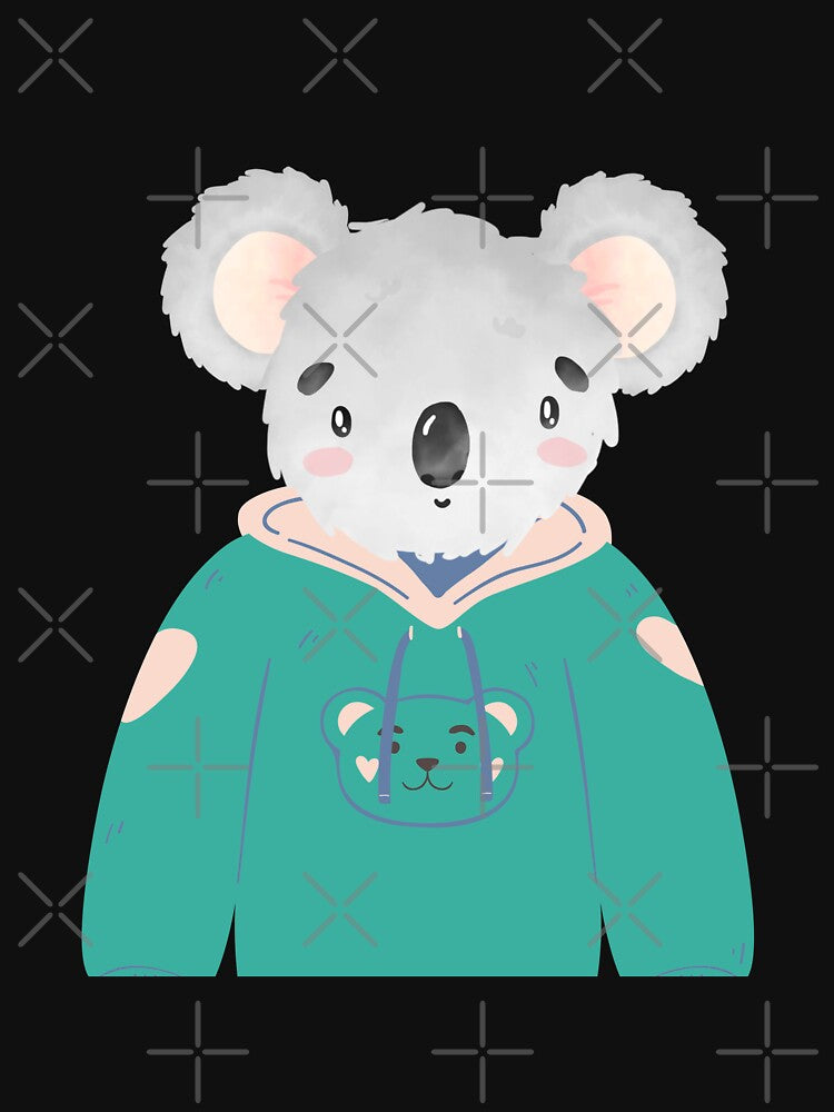 koala wearing hoodie  t-shirt by Magicalair Sweatshirt | BlankRebels.com (Image 3)