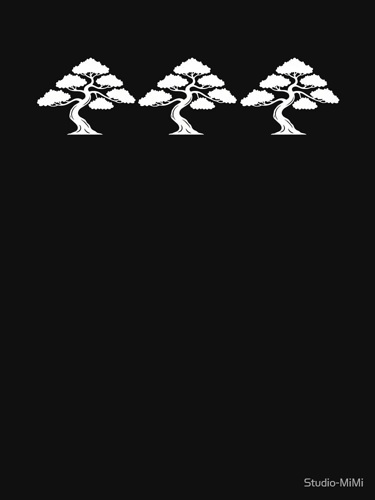 Simple Japanese Logo - Three Matsu Pine Tree Silhouettes (white version) by Studio-MiMi T-Shirts, Hoodie,... (Image 3)