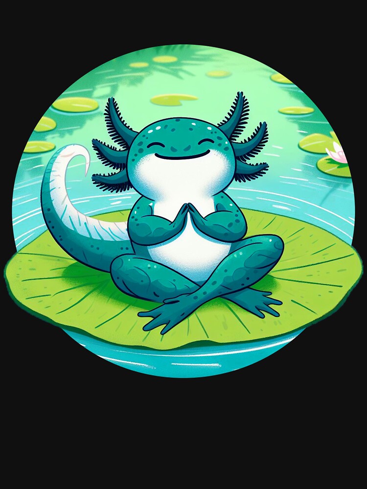 Cute Colorful Axolotl Namaste by Mr Pyuku T-Shirts, Hoodie, Sweatshirt | BlankRebels.com (Image 3)