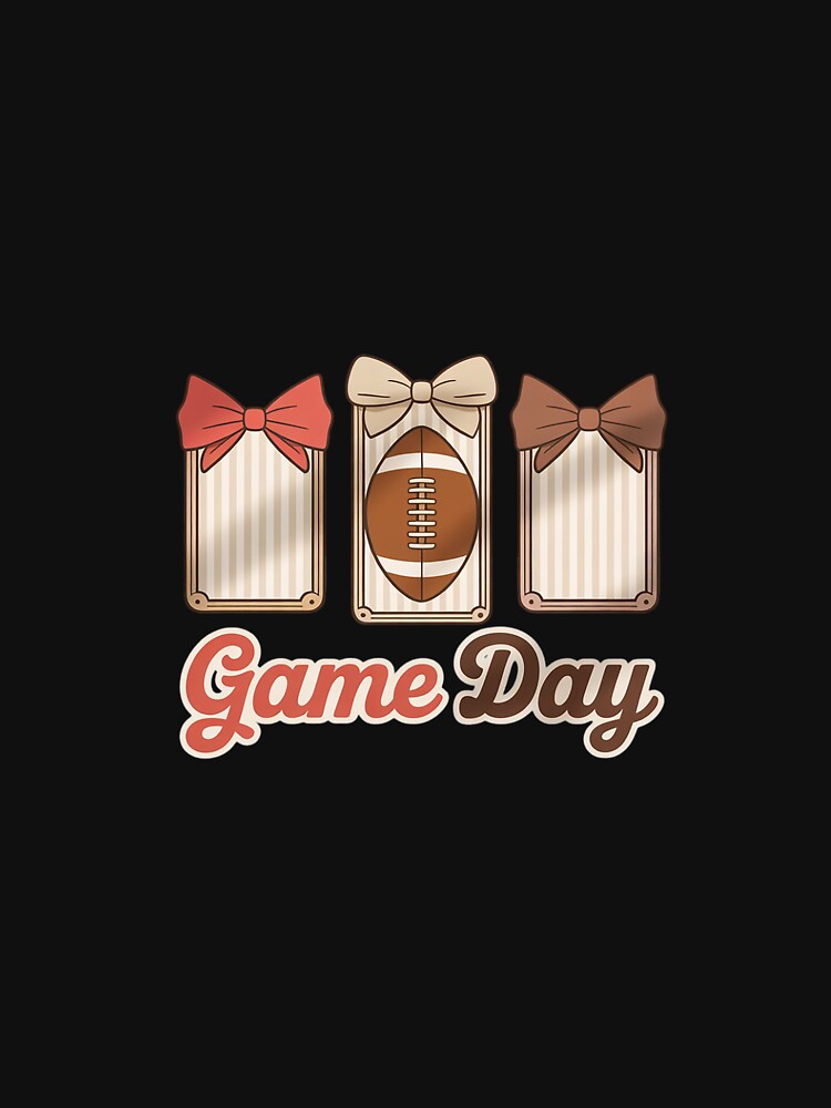 Womens Cute Game Day Football Mom Girl Fan Coquette Bow Fall Theme by AquaKiev T-Shirts, Hoodie, Sweatshirt (Image 3)