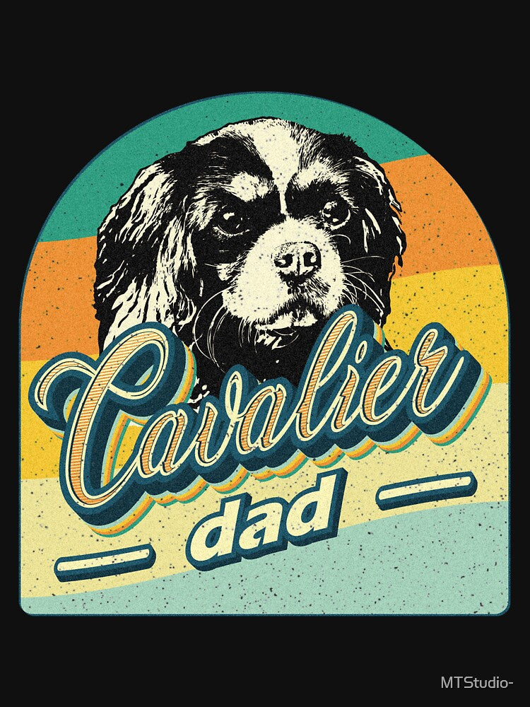 Cavalier Dad Vintage Retro by MTStudio- T-Shirts, Hoodie, Sweatshirt | BlankRebels.com (Image 3)