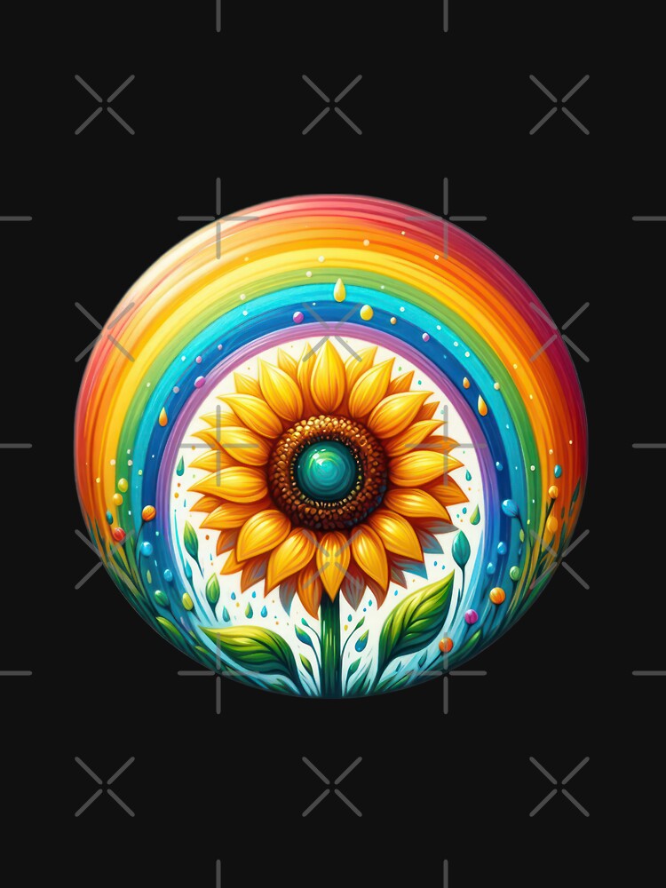 Sunflower with a coloring rainbow Botanical Beauty Floral Arrangements by Expressions-Sel T-Shirts, Hoodie,... (Image 3)
