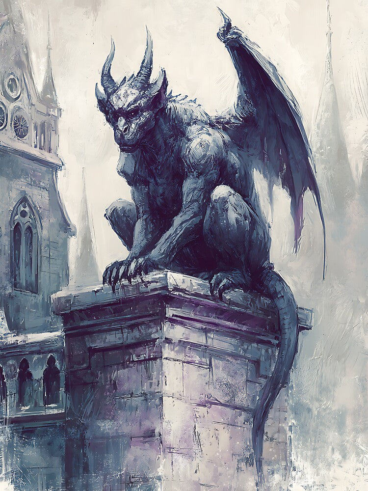 Moody Dark Academia Gargoyle Statue by bapupa T-Shirts, Hoodie, Sweatshirt | BlankRebels.com (Image 3)