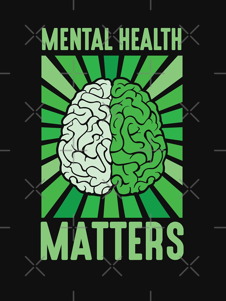 Mental Health Matters | Mental Health Matters | Green Brain by AlexaTees T-Shirts, Hoodie, Sweatshirt (Image 3)