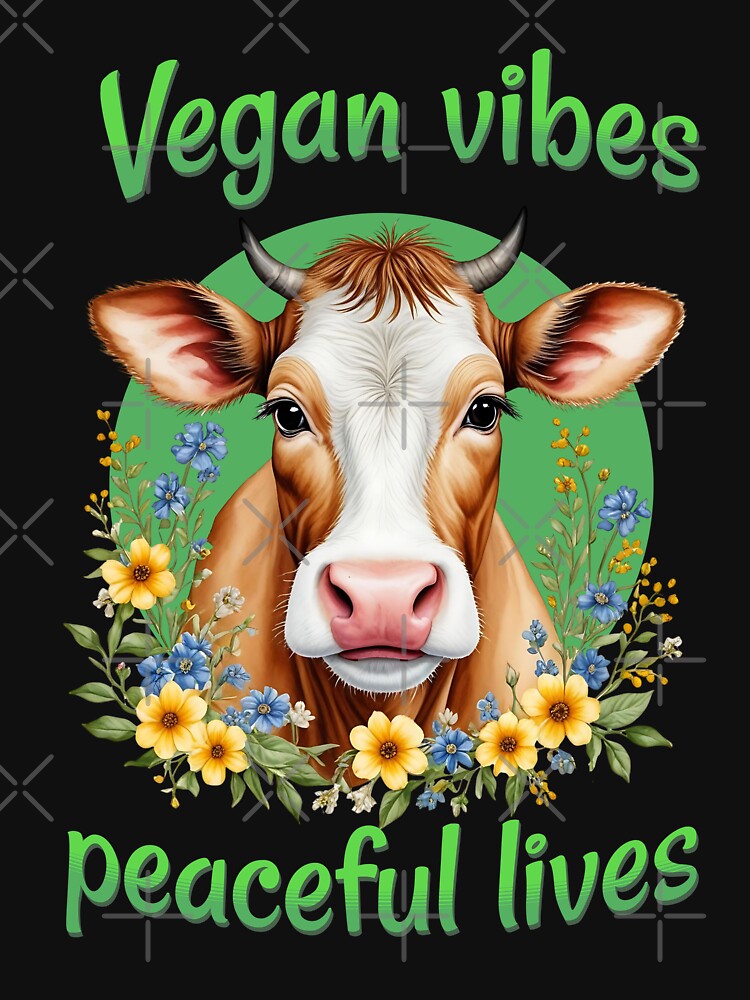Vegan vibes peaceful lives by Purr95 T-Shirts, Hoodie, Sweatshirt | BlankRebels.com (Image 3)